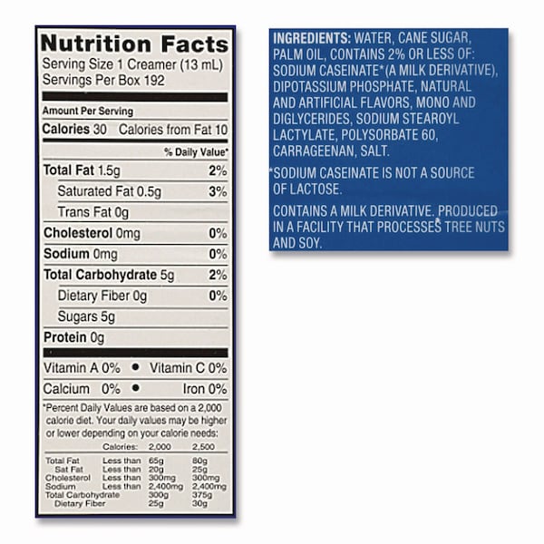 International Delight Flavored Liquid Non-Dairy Coffee Creamer, French Vanilla, 0.44 oz Mini Cups, 192PK - WWI101521