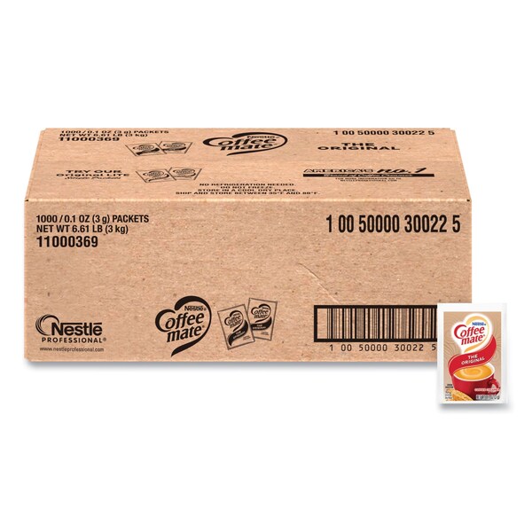 Coffee Mate Powdered Creamer Packets, Original, 0.1 oz Packet, 1000PK - 11000369