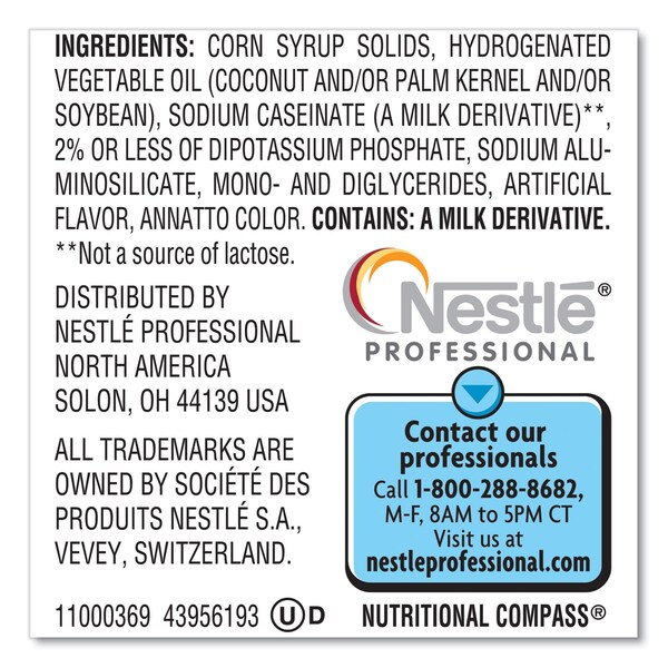 Coffee Mate Powdered Creamer Packets, Original, 0.1 oz Packet, 1000PK - 11000369