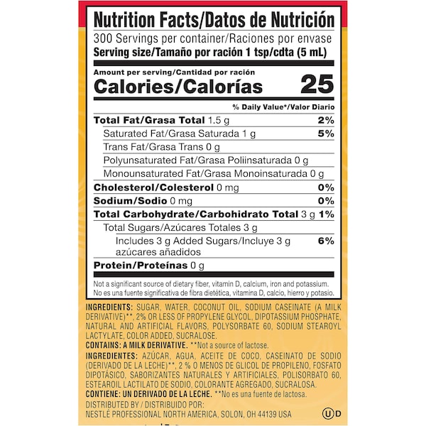 Coffee Mate Coffee-Mate Hazelnut Pump Concentrate Liquid Creamer 50.7 oz., PK2 - 00050000318315