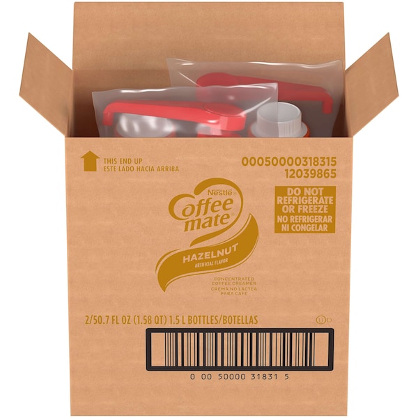 Coffee Mate Coffee-Mate Hazelnut Pump Concentrate Liquid Creamer 50.7 oz., PK2 - 00050000318315