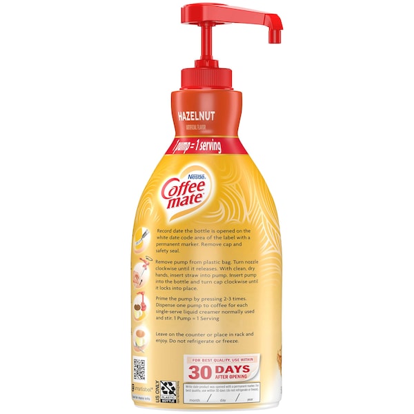 Coffee Mate Coffee-Mate Hazelnut Pump Concentrate Liquid Creamer 50.7 oz., PK2 - 00050000318315