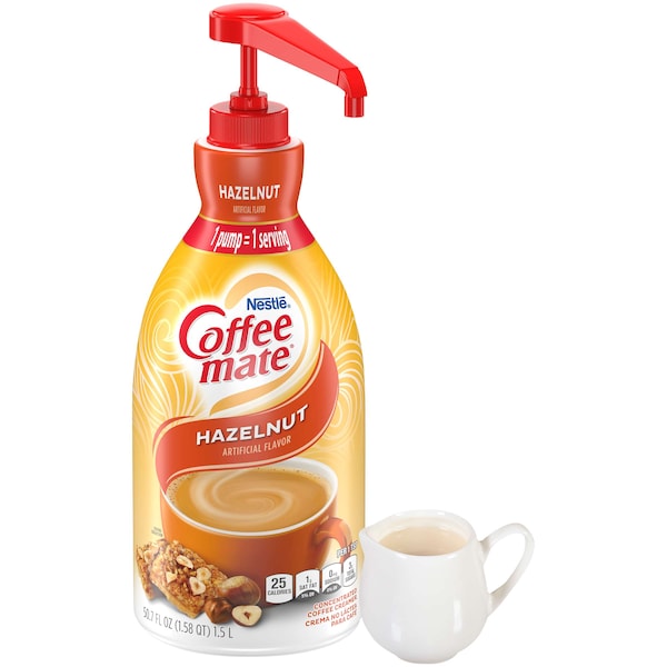 Coffee Mate Coffee-Mate Hazelnut Pump Concentrate Liquid Creamer 50.7 oz., PK2 - 00050000318315