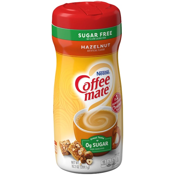 Coffee Mate Coffee-Mate Sugar Free Hazelnut Powder Creamer 10.2 oz. Canister, PK6 - 00050000327980