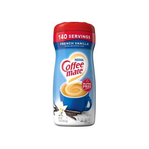 Coffee Mate Coffee-Mate French Vanilla Powder Creamer 15 oz. Canister, PK6 - 00050000493906