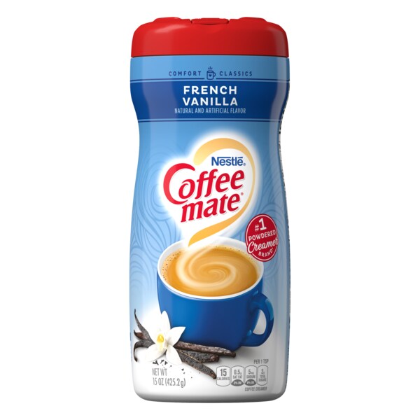 Coffee Mate Coffee-Mate French Vanilla Powder Creamer 15 oz. Canister, PK6 - 00050000493906