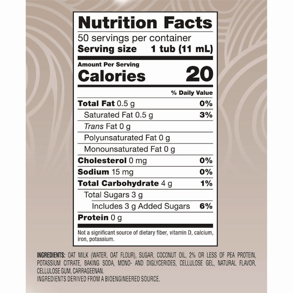 Coffee Mate Plant-Based Oat Milk Liquid Creamers, Natural Vanilla, 0.38 oz Mini Cups, 50PK - 12536842