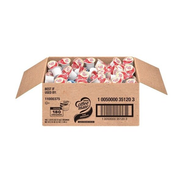 Nestle Coffee Creamers, Liquid, 0.38 oz Singles, 1 Original, 180PK - NES35120