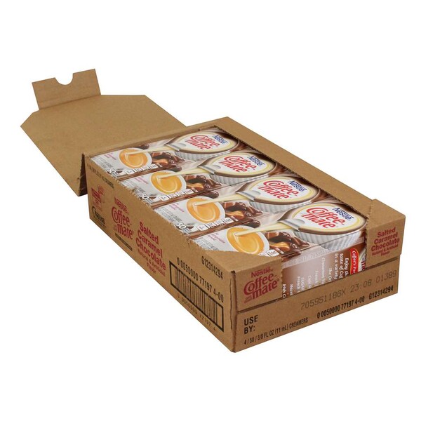 Nestle Salted Caramel Chocolate Single Serve Liquid Creamer .375 oz., PK200 - 00050000771974U