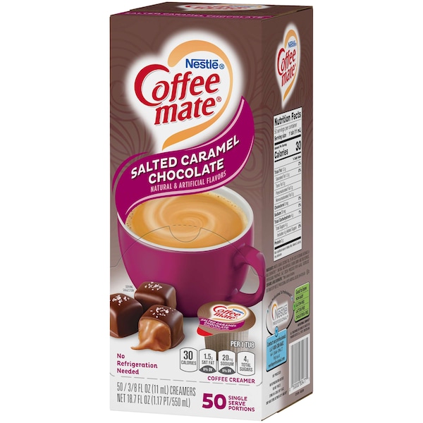 Nestle Salted Caramel Chocolate Single Serve Liquid Creamer .375 oz., PK200 - 00050000771974U