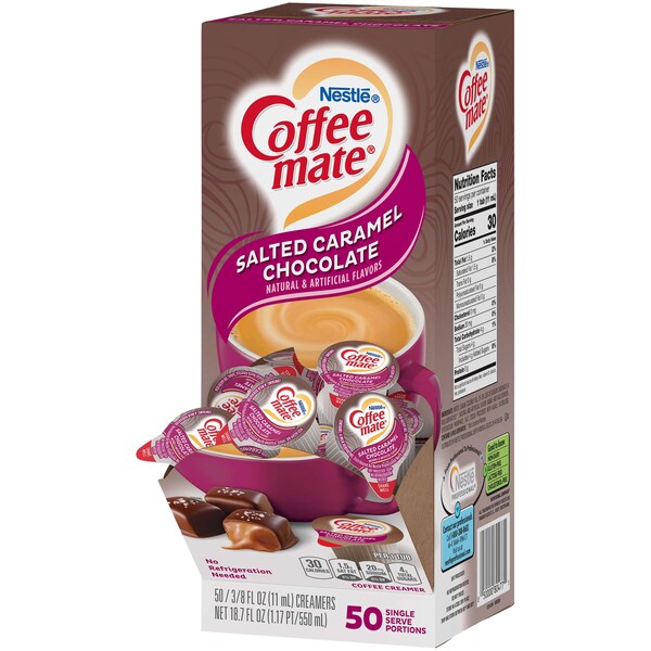 Nestle Salted Caramel Chocolate Single Serve Liquid Creamer .375 oz., PK200 - 00050000771974U