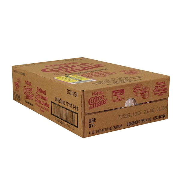Nestle Salted Caramel Chocolate Single Serve Liquid Creamer .375 oz., PK200 - 00050000771974U