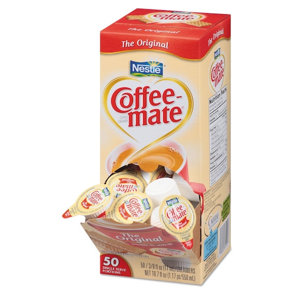Nestle Coffee mate Non-Dairy Liquid Creamer Singles, Original, 0.375 oz., 50/Box - NES35110BX