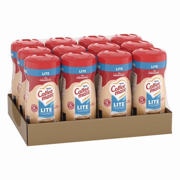 Coffee Mate Powdered Original Lite Creamer, 11 oz Canister, PK12 - 74185CT