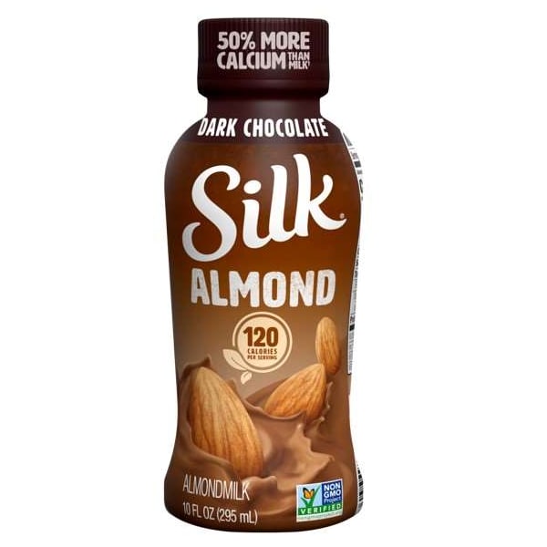 Silk Silk Aseptic Dark Chocolate Almond Milk 10 fl. oz. Bottle, PK12 - 136808