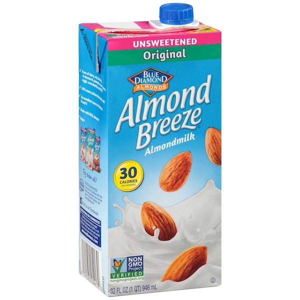 Almond Breeze Almond Breeze Unsweetened Almond Milk Substitute 32 oz. Carton, PK12 - 5413