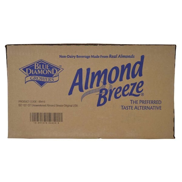 Almond Breeze Almond Breeze Unsweetened Almond Milk Substitute 32 oz. Carton, PK12 - 5413