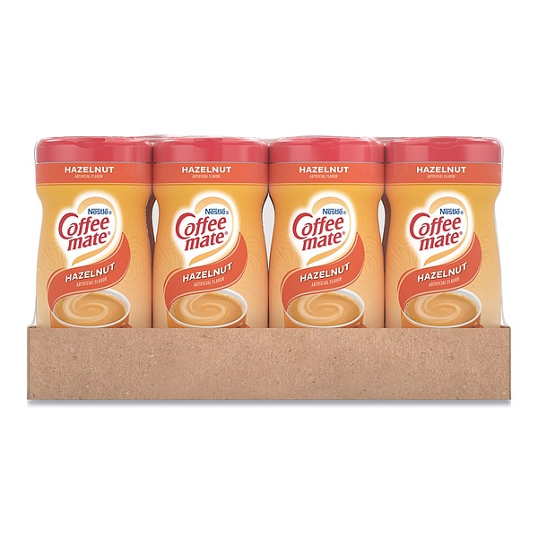 Coffee Mate Non-Dairy Powdered Creamer, Hazelnut, 15 oz Canister, PK12 - 12036068