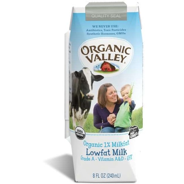 Organic Valley Organic Aseptic Lowfat Milk 8 oz., PK24 - 21343023