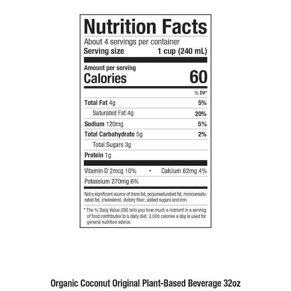 Pacific Foods Pacific Foods Organic Original Coconut Milk 32 fl. oz. Carton, PK12 - 06750