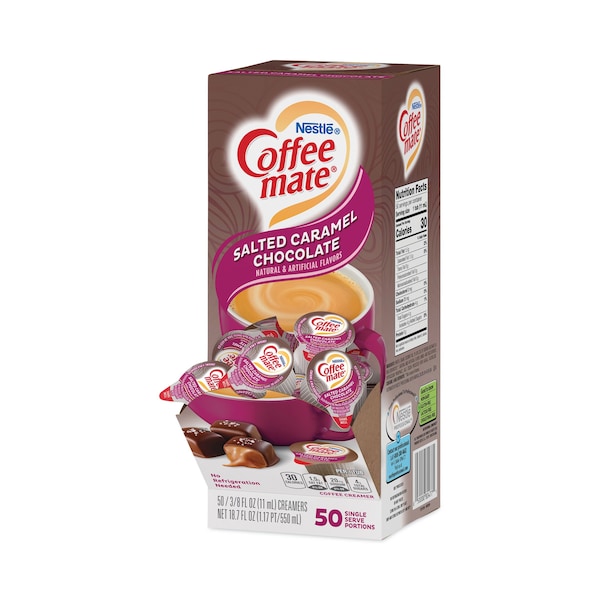 Coffee Mate Liquid Coffee Creamer, Salted Caramel Chocolate, 0.38 oz Mini Cups, 200PK - NESSTCRMCRMRCT