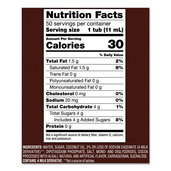 Coffee Mate Liquid Coffee Creamer, Snickers, 0.38oz Mini Cups, PK200 - 61425
