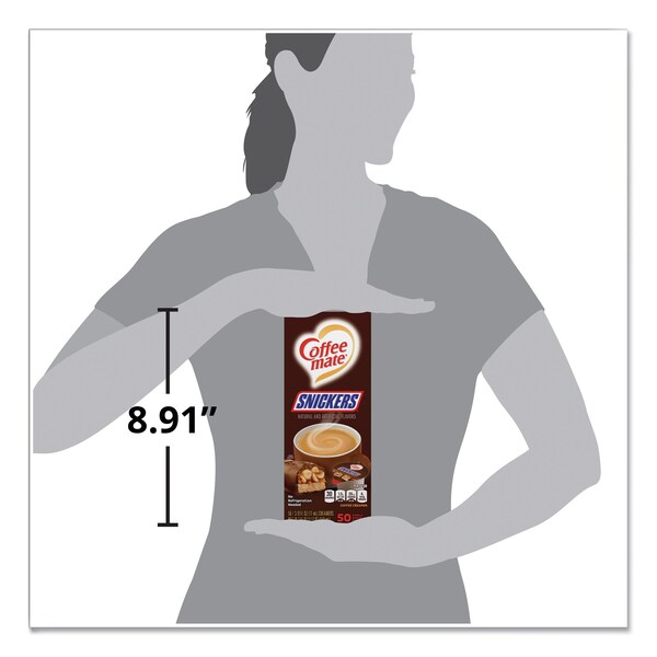 Coffee Mate Liquid Coffee Creamer, Snickers, 0.38oz Mini Cups, PK200 - 61425