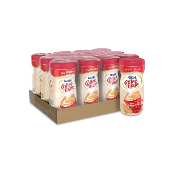 Nestle Coffee mate Non-Dairy Powdered Creamer, Original, 11 oz Canister, 12/Carton - 55882