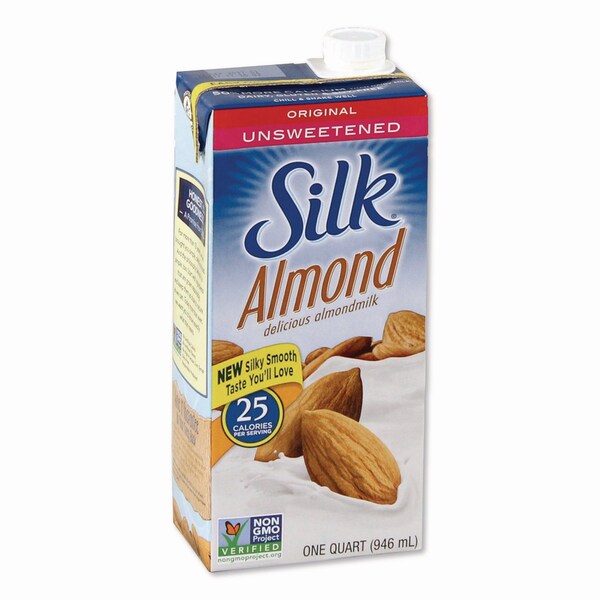 Silk Almond Milk, Unsweetened Original, 32 oz Aseptic Box - WWI00172