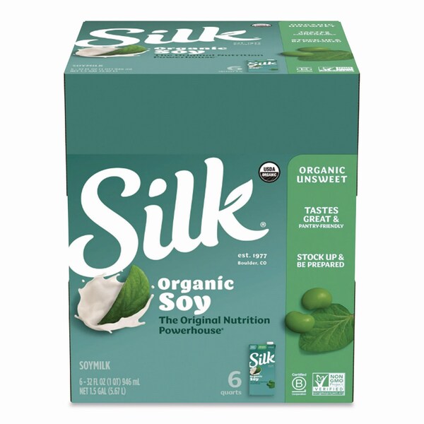 Silk Soymilk, Unsweetened Original, 32 oz, 6PK - WWI00106