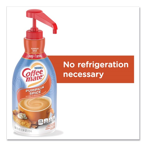 Coffee Mate Liquid Coffee Creamer, Pumpkin Spice, 1.5 L Pump Bottle, 2PK - 12308725