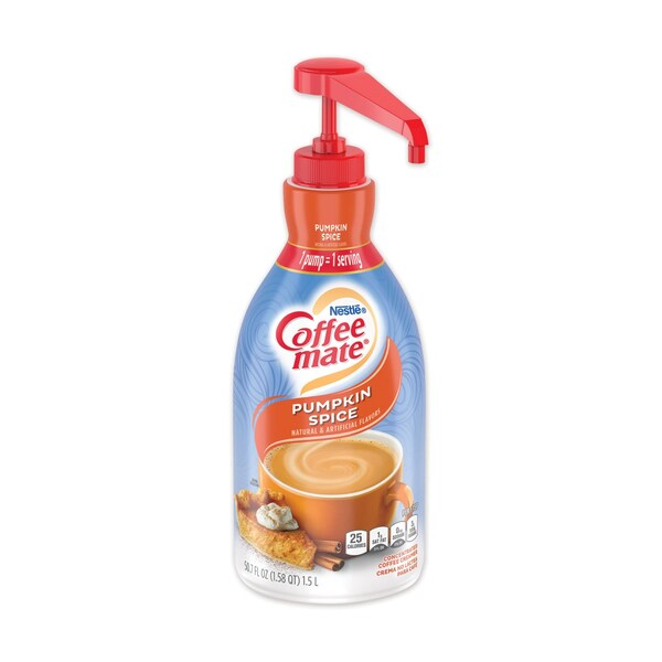 Coffee Mate Liquid Coffee Creamer, Pumpkin Spice, 1.5 L Pump Bottle, 2PK - 12308725