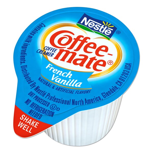 Coffee Mate Liquid Coffee Creamer, French Vanilla, 0.38 oz Mini Cups, 360PK - NES48978