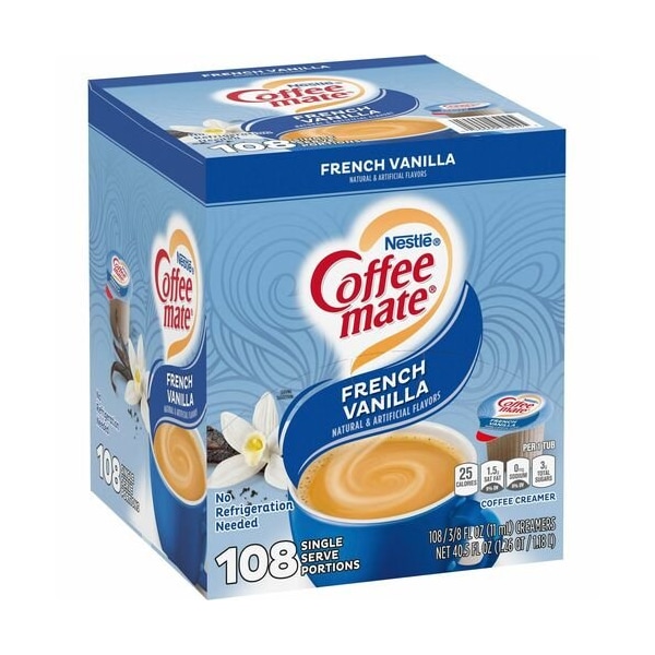 Nestle Liquid Creamer, French Vanilla, Singles, 108PK - NES48224