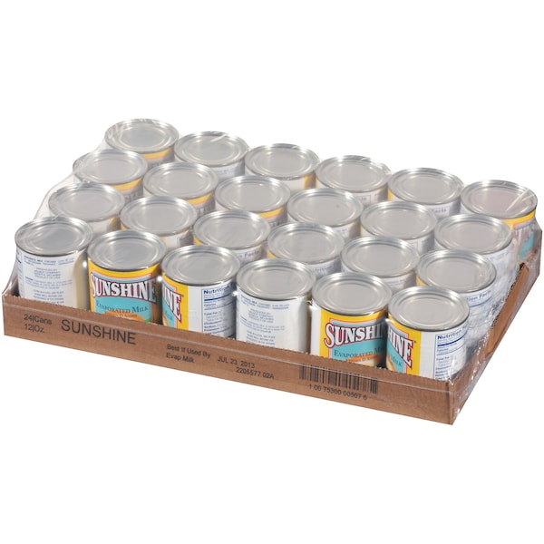 Sunshine Sunshine Evaporated Milk 12 oz. Can, PK24 - 10075300005076