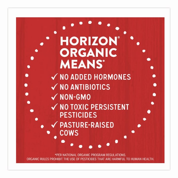Horizon Organic Low Fat Milk, 1% Plain, 8 oz, 18PK - 061223