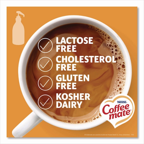 Coffee Mate Liquid Creamer Pump Bottle, Caramel, 50.7 oz Pump Bottle, 2PK - NES73358CT