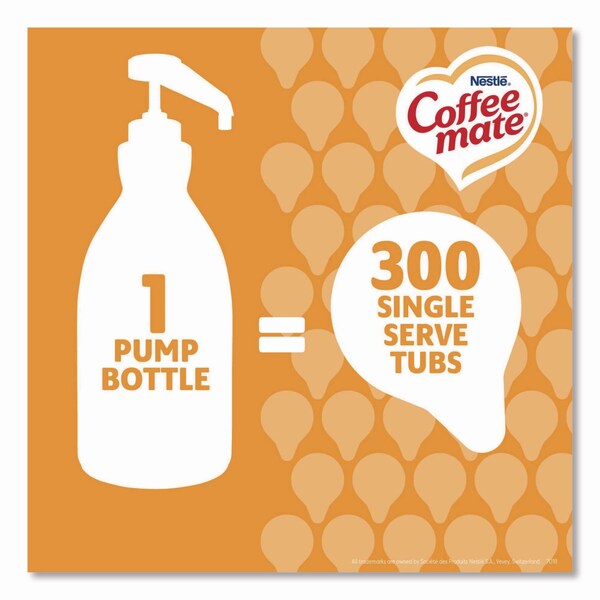 Coffee Mate Liquid Creamer Pump Bottle, Caramel, 50.7 oz Pump Bottle, 2PK - NES73358CT