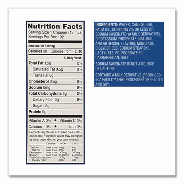 International Delight Flavored Liquid Non-Dairy Coffee Creamer, French Vanilla, 0.44 oz Mini Cups, 48PK - WWI02282