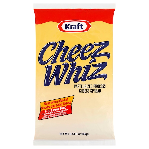 Cheez Whiz Cheez Whiz Processed Pouch Cheeze Whiz Spread 6.5lbs, PK6 - 10021000049223