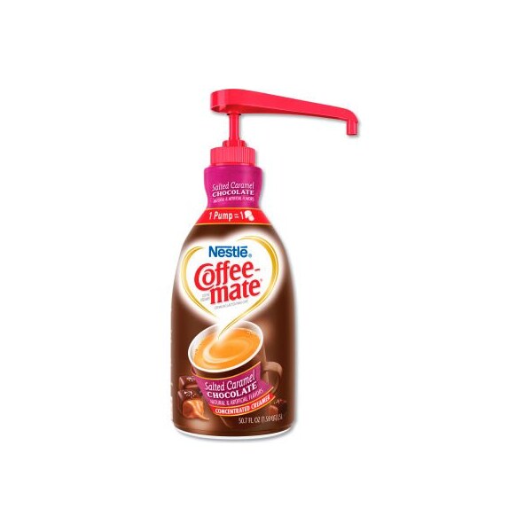 Nestle Coffee-mate  Liquid Creamer Pump Bottle, Salted Caramel Chocolate, 1.5 Liter - 79976