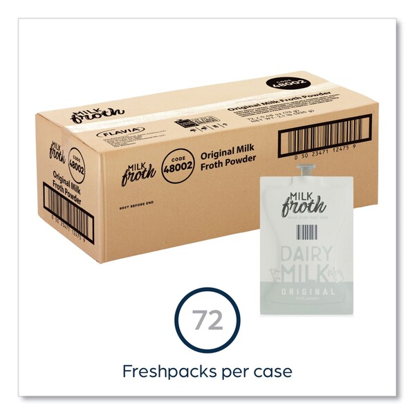 Flavia Dairy Milk Froth Powder Freshpack, Original, 0.46 oz Pouch, 72PK - 48002