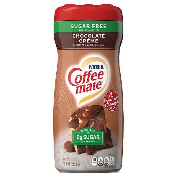 Coffee Mate Sugar Free Chocolate Cream Powdered Creamer, 10.2 oz Canister, PK6 - 12175855