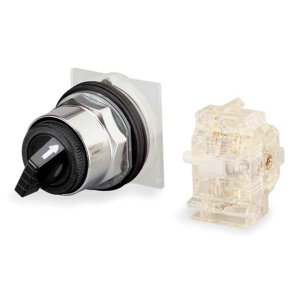 Schneider Electric Interruptor Selectro No Iluminado, 30mm, 3 Posiciones, Palanca - 9001KS44B 9001KA1