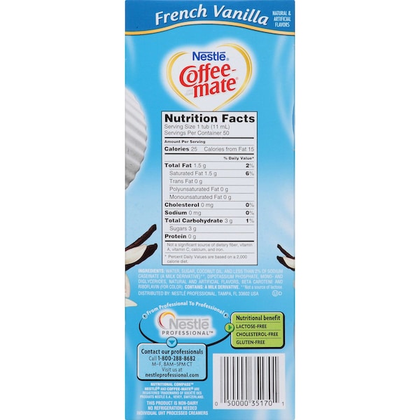 Nestle Variety Pack The Original/French Vanilla/Hazelnut Creamer .375oz, PK150 - 00050000461936U