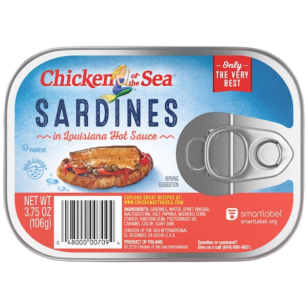 Chicken Of The Sea Chicken Of The Sea Sardines In Hot Sauce 3.75 oz., PK18 - 00048000187093
