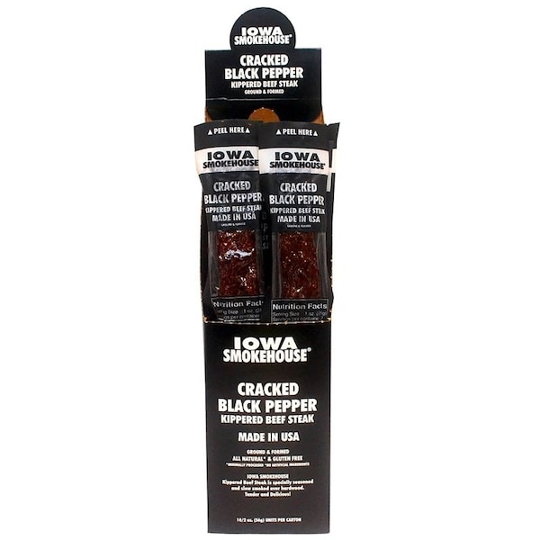 Iowa Smokehouse STICK BEEF KPRD BLK PEPPER 2OZ - IS-2KBP