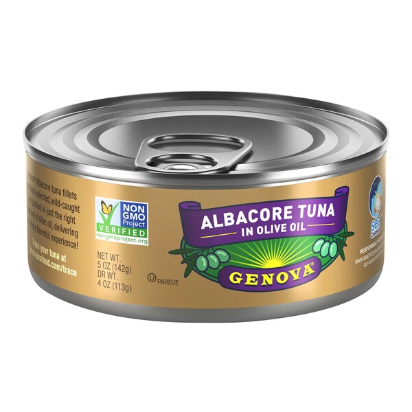 Genova Genova Solid Albacore Tuna In Olive Oil 5 oz., PK12 - 10048000002157