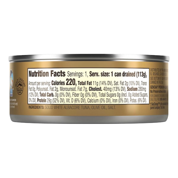 Genova Genova Solid Albacore Tuna In Olive Oil 5 oz., PK12 - 10048000002157