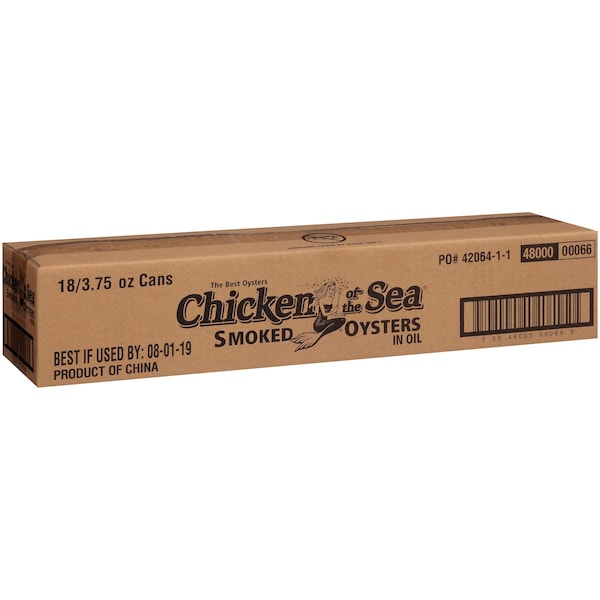 Chicken Of The Sea Chicken Of The Sea Smoked Oysters In Oil 3.75 oz., PK18 - 10048000000665
